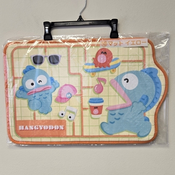 Sanrio Hangyodon Floor Mat Orange - Picture 2 of 8